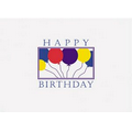 Happy Birthday Balloons Everyday Blank Note Card (3 1/2"x5")